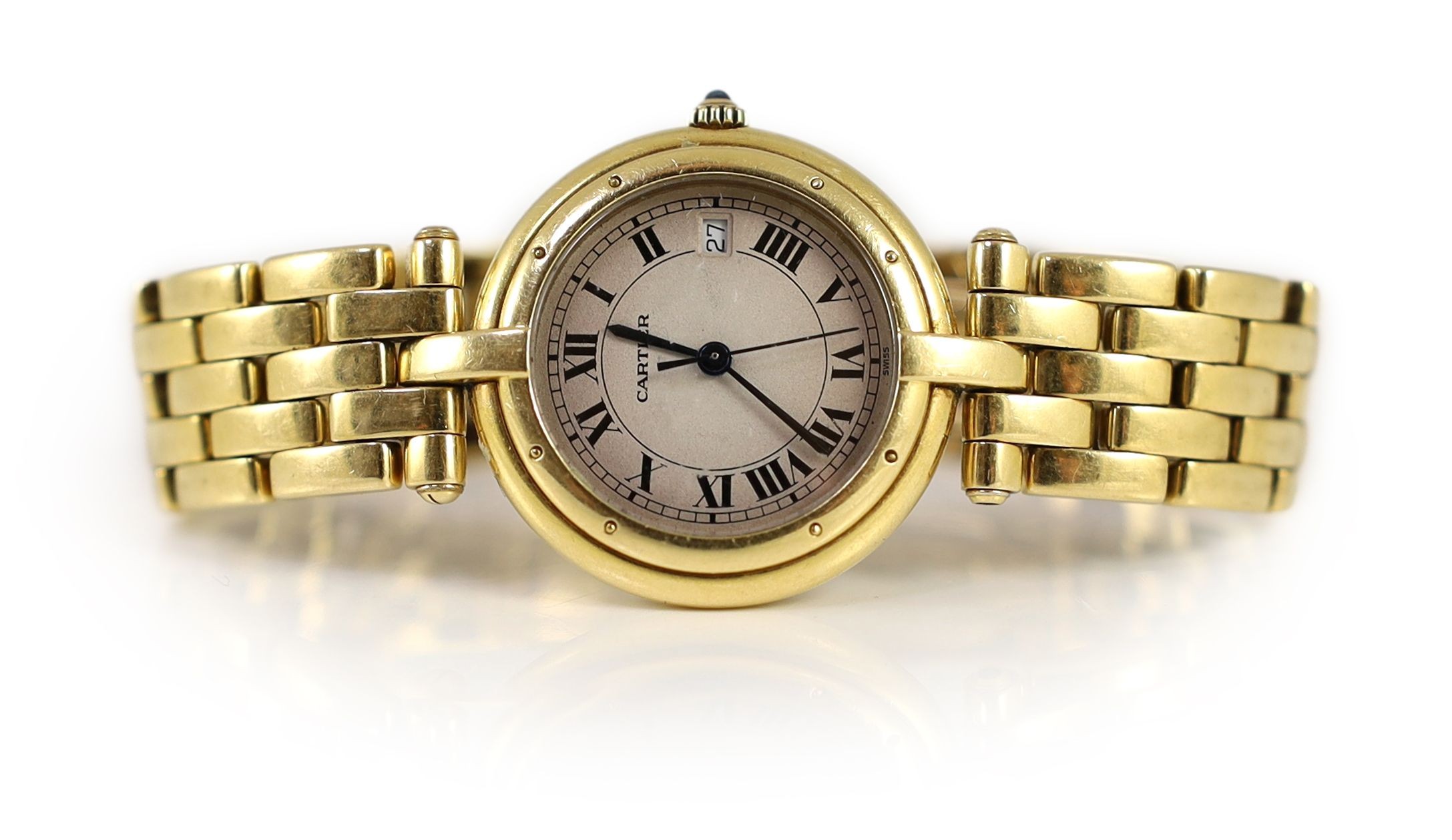 An 18ct gold Cartier Panthere Vendome quartz wrist watch